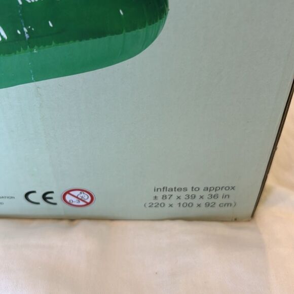 Air My Fun Giant Green Inflatable Crocodile Ride-on Float 7.2 Ft - Picture 4 of 6